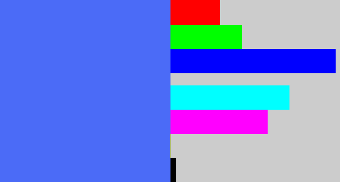 Hex color #4b6bf7 - lightish blue