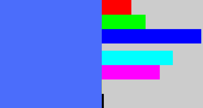 Hex color #4b6dfb - lightish blue