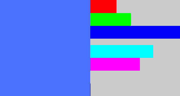 Hex color #4b72fe - lightish blue