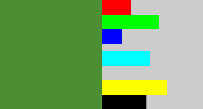 Hex color #4b8e33 - fern green