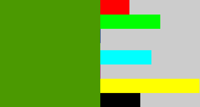 Hex color #4b9901 - grassy green