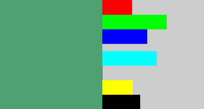 Hex color #4ba170 - greenish
