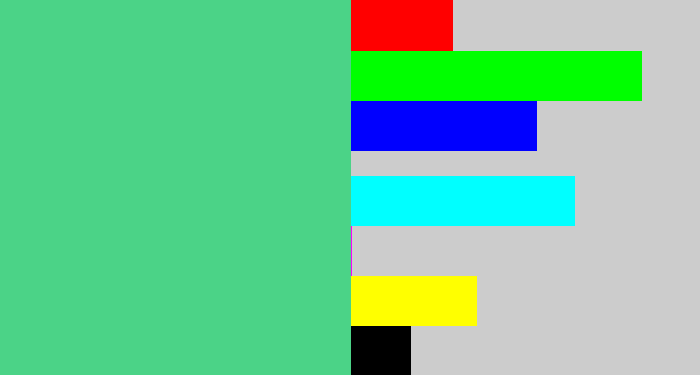 Hex color #4bd387 - weird green
