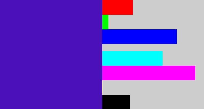 Hex color #4c10b9 - violet blue