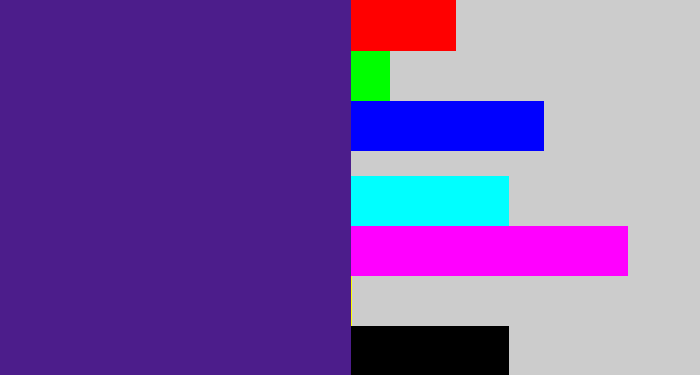 Hex color #4c1d8b - indigo