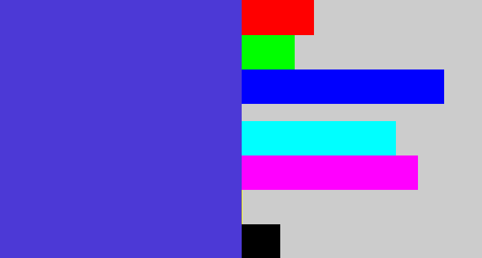 Hex color #4c39d6 - blurple