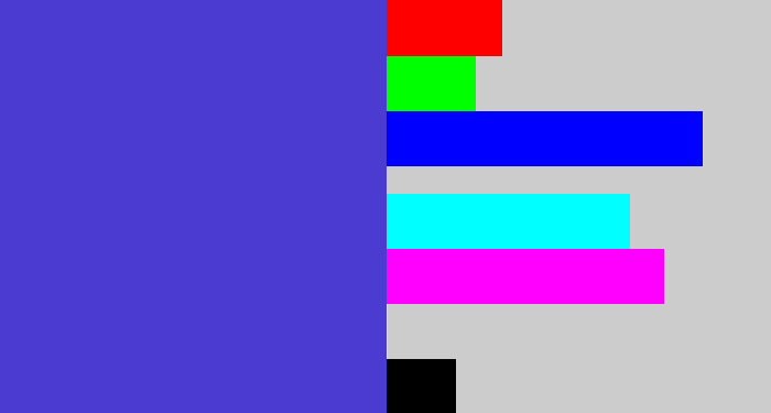 Hex color #4c3bd0 - blurple