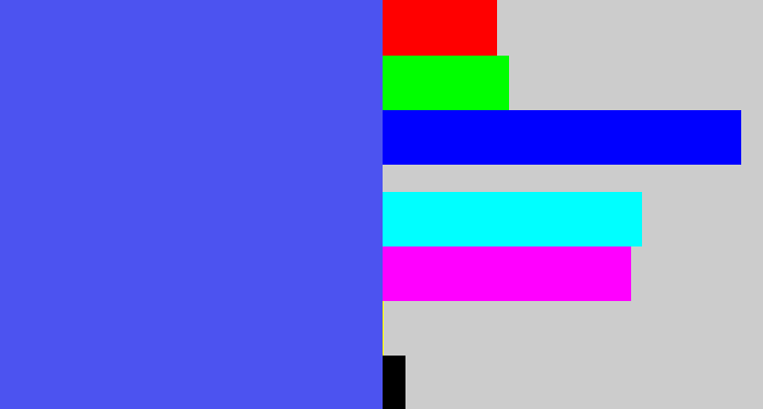 Hex color #4c53f0 - warm blue