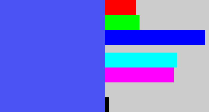 Hex color #4c53f4 - warm blue