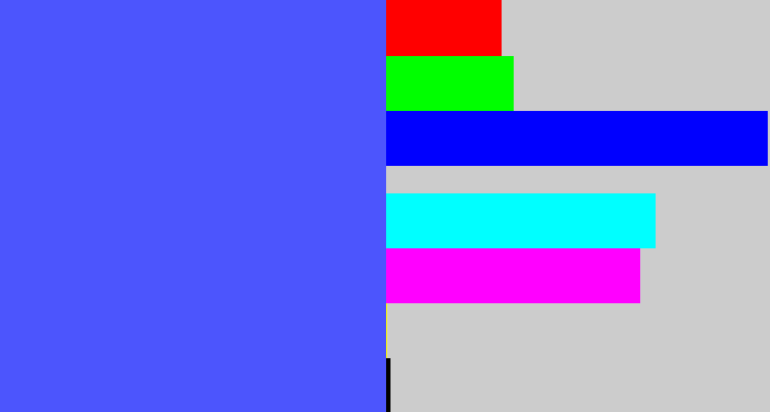 Hex color #4c55fd - purpleish blue