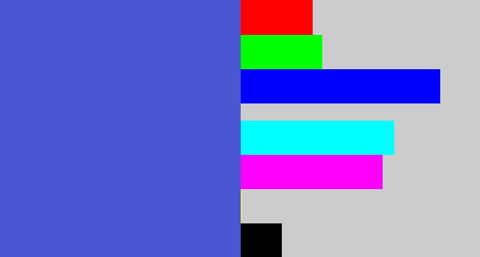 Hex color #4c56d3 - warm blue
