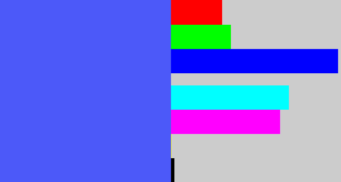 Hex color #4c59f9 - warm blue