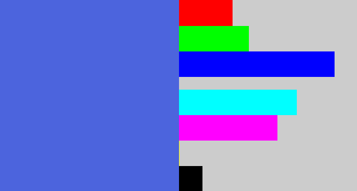 Hex color #4c64dd - warm blue