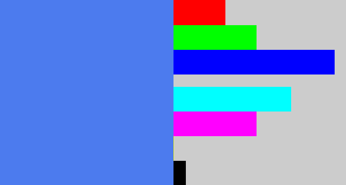 Hex color #4c7bee - dodger blue