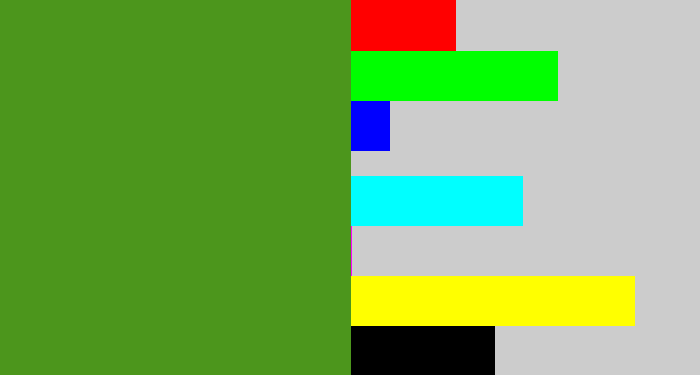 Hex color #4c961c - sap green