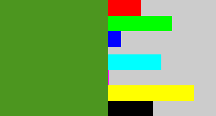 Hex color #4c961f - sap green