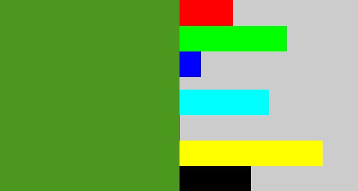 Hex color #4c981e - sap green