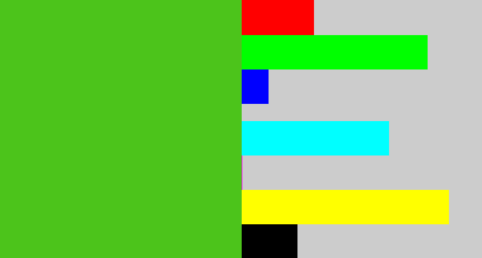 Hex color #4cc41b - frog green