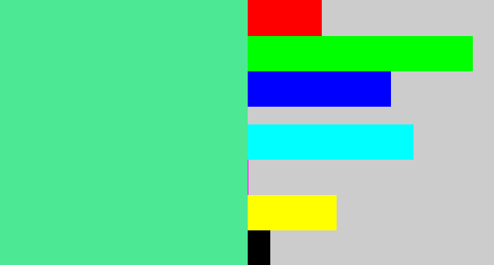 Hex color #4ce894 - sea green