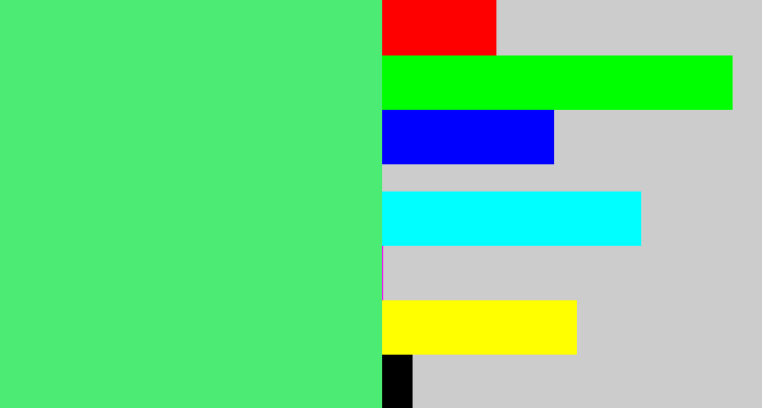 Hex color #4ceb74 - weird green