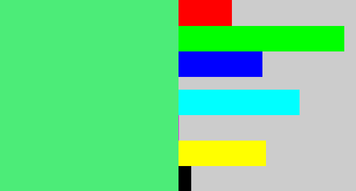 Hex color #4cec78 - weird green