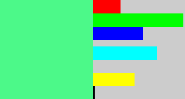 Hex color #4cf989 - sea green