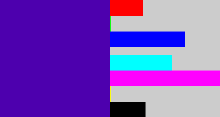 Hex color #4d00ae - violet blue