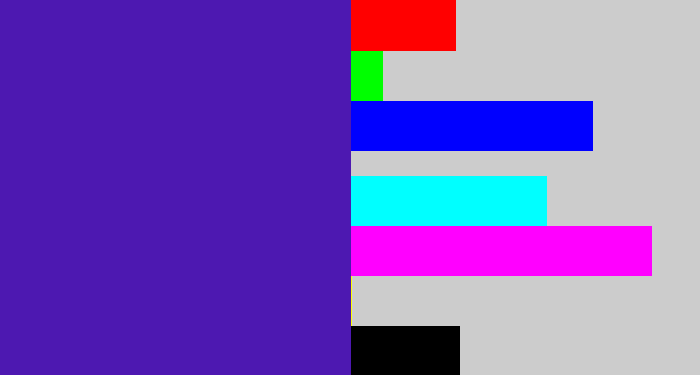 Hex color #4d18b1 - indigo blue