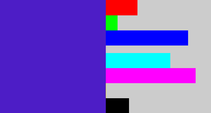 Hex color #4d1dc6 - blue purple