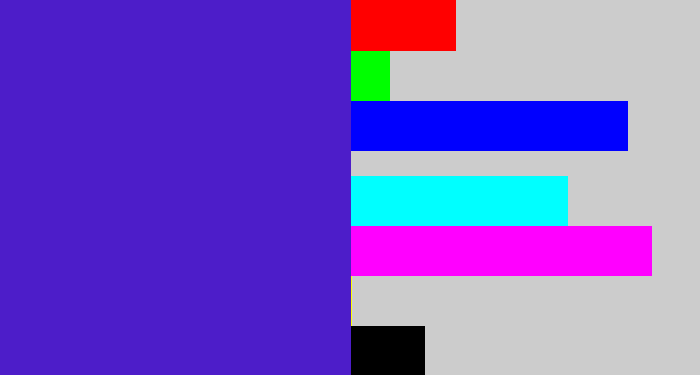 Hex color #4d1dc9 - blue purple