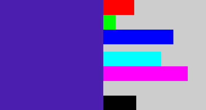 Hex color #4d1fae - indigo blue