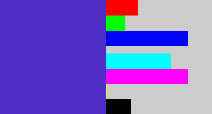 Hex color #4d2ec4 - blue purple