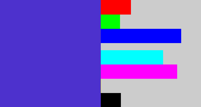 Hex color #4d31cd - blurple