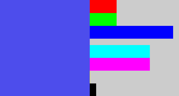 Hex color #4d4dec - warm blue