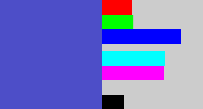 Hex color #4d4ec8 - blue with a hint of purple