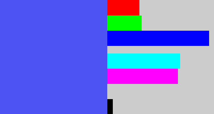 Hex color #4d52f3 - warm blue