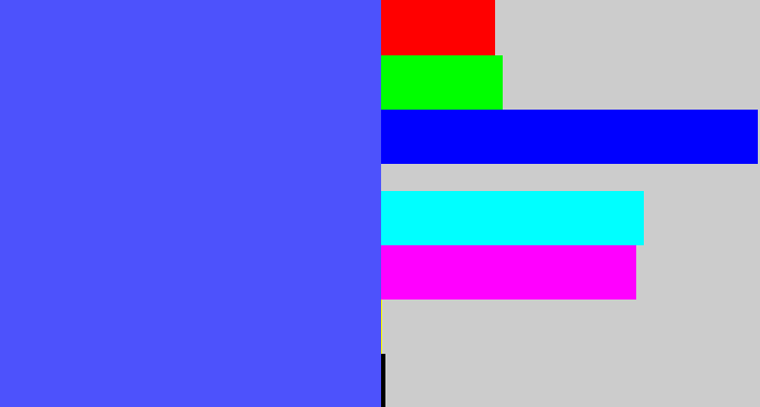 Hex color #4d52fc - purpleish blue
