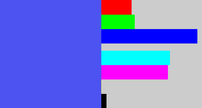 Hex color #4d53f1 - warm blue