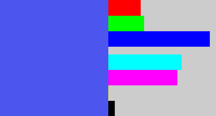 Hex color #4d55ef - warm blue