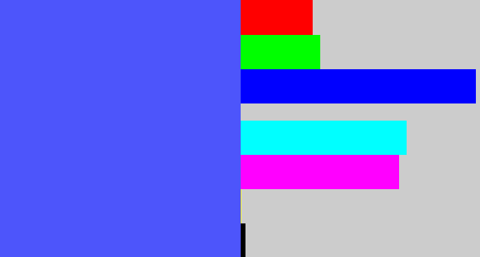 Hex color #4d55fb - purpleish blue