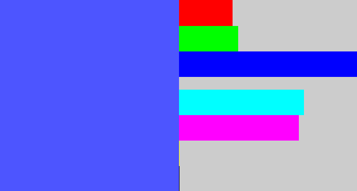 Hex color #4d55ff - purpleish blue