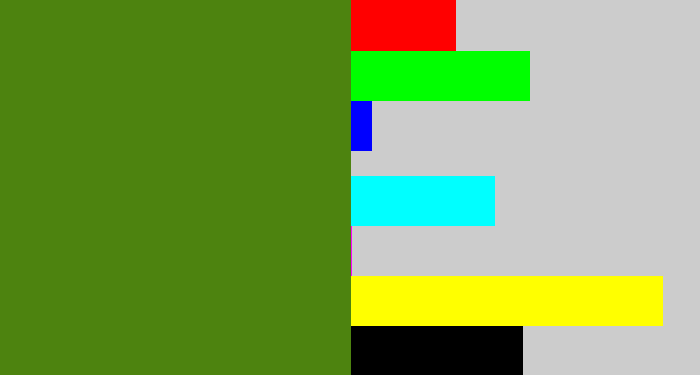 Hex color #4d830f - sap green