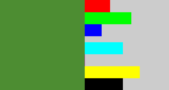 Hex color #4d8d32 - fern green