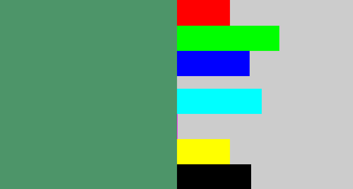 Hex color #4d9569 - greenish