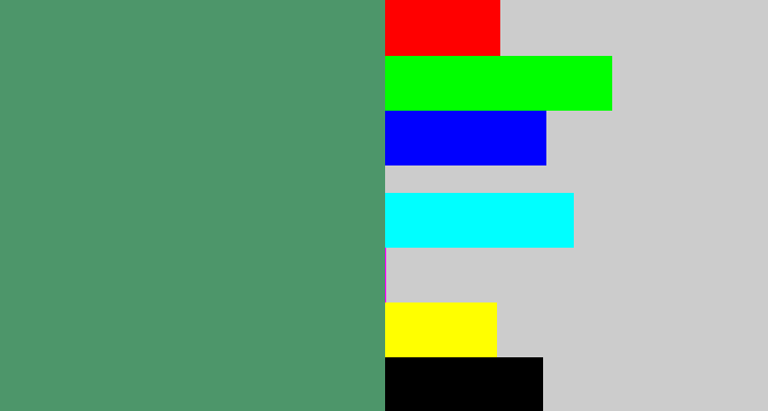 Hex color #4d966a - greenish