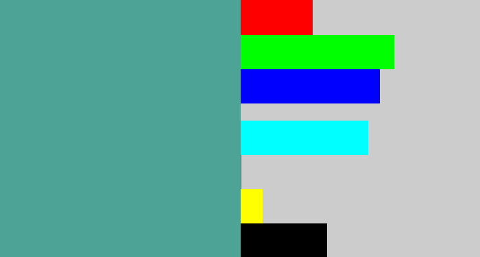 Hex color #4da395 - greeny blue