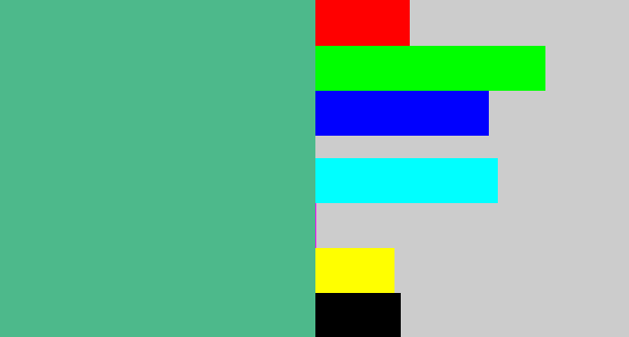 Hex color #4db98b - greeny blue