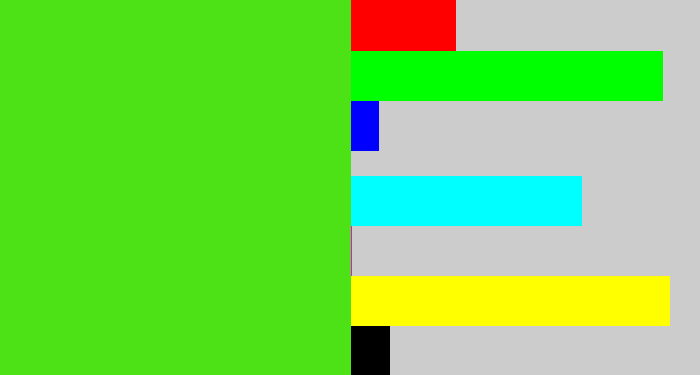 Hex color #4de215 - green apple