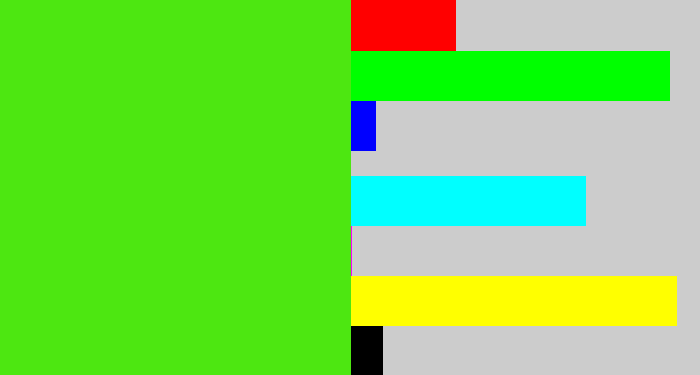 Hex color #4de711 - green apple