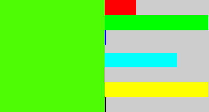 Hex color #4dfc02 - poison green